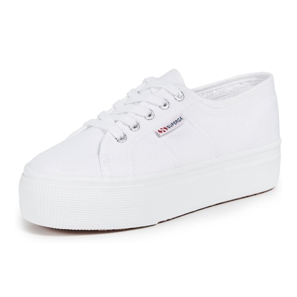 Superga White Platform Sneakers
